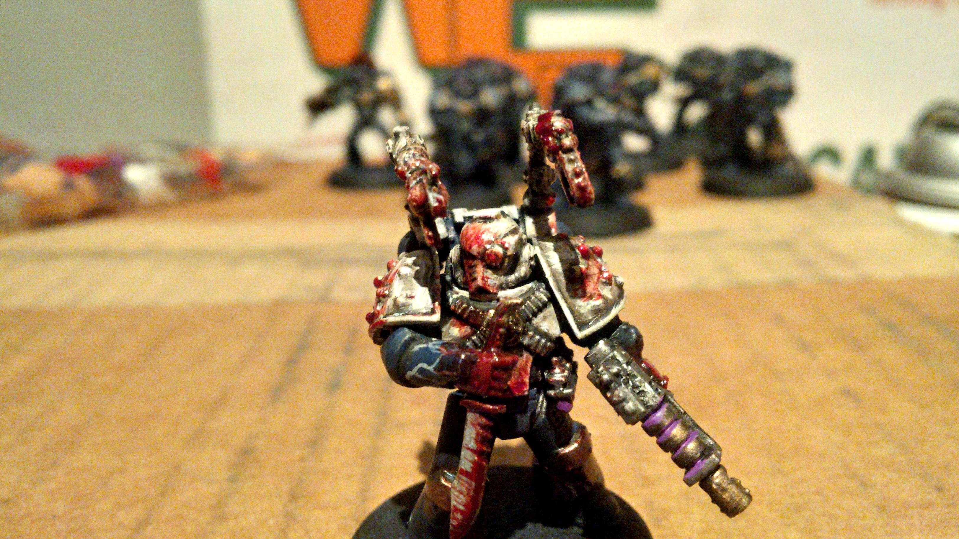 30k, Apothecary, Blood, Blue, Gold. Horus Heresy, Lightning, Night Lords, Skull Madrym